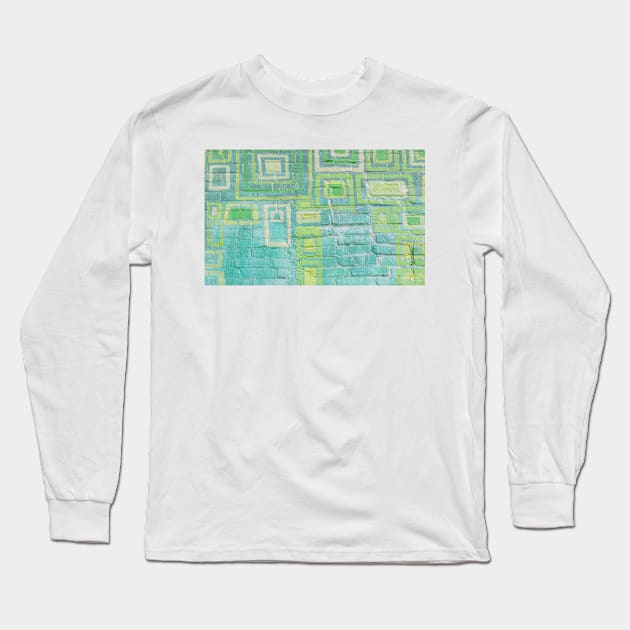 Aqua & Lime Long Sleeve T-Shirt by srwdesign